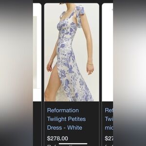 NWT Reformation Dress